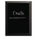 MasterVision Kamashi Chalk Board 36 x 24 Black Surface Black Wood Frame (PM07151620)