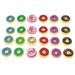 24 Pcs Erasers for Kids Kids Playset Kids Toy Mini Donut Erasers Mini Puzzle Mini Rubber Eraser Toy Rubber Band Toy Donut Plastic Child