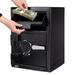 Digital Depository Safe Box Depository Safe with Keypad and Keys 13.7 X 15.7 X 19.2 Black