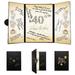 Crenics 40th Birthday Decorations Black and Gold Creative 40th Birthday Guest Book Alternative 40th Birthday Signature Book 18 x 12 inch Great 40th Birthday Gifts for Men or Women