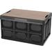 Storage Bins Collapsible Storage Crate Storage Container Foldable Trunk Organizer Foldable Sundries Case Foldable Storage Box with Cover Container Pp Wood