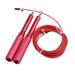 Tnarru Skipping Rope Speed Jump Rope 118inch Adjustable Length Wear Resistant Boxing Workouts Portable Speed Umping Rope Speed Rope Thick Red