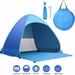 Jademall Beach Tent Pop up Beach Tent for 1-3 Person Rated UPF 50+ for UV Sun Protection Waterproof