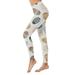 Easter Day Print Leggings High Waist Yoga Pants For Women S Leggings Tights Compression Yoga Running Fitness High Waist Leggings Slim-Leg All-Match Bottoms Khaki 2XL