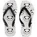 GZHJMY Flip Flops Cute Pandas Animal Black White Slippers Sandals for Women Men Boy Girl Kid Beach Summer Yoga Mat Slipper Summer Slippers