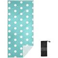 GZHJMY Polka Dot Oversized Beach Towel Super Absorbent Sand Free Travel Bath Towel with Mesh Bag for Beach Swimming Camping 31 x 71 Inch