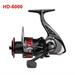 Jzenzero Fresh Water Spinning Reel with Aluminum Alloy Wire Cup Powerful Braking Force for Reservoir Fishing Use HD-6000