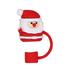 1PCS Outdoor Christmas Decorations Christmas Cup Straw Cover Silicone Straw Cover 10Mm Straw Cover Cute Cartoon Party Straw Decoration Cap Dust Cover Xmas Ornaments