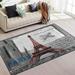 GZHJMY Eiffel Tower Non Slip Area Rug for Living Dinning Room Bedroom Kitchen 1.7 x 2.6 (20 x 31 Inches / 50 x 80 cm) Eiffel Tower Nursery Rug Floor Carpet Yoga Mat