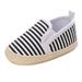 Spring And Autumn Children Baby Toddler Shoes For Boys And Girls Casual Shoes Lightweight Flat Sole Solid Color Stripes Comfortable Slip On Girl Kids Shoes Size Toddler 9 Tennis Shoes Girls Size 12