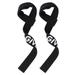 1 Pair Gym Fitness Lifting Straps Weightlifting Wrist Weight Belt Barbell Wristband(black)