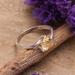 Shimmering Jaipur,'Modern Sterling Silver Solitaire Ring with Citrine Stone'