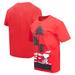 Men's Freeze Max Snoopy Red Peanuts Walking on the Beach Loose T-Shirt