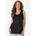 Plus Size Women's Knit Sleep Tank by Dreams & Co. in Black (Size L)