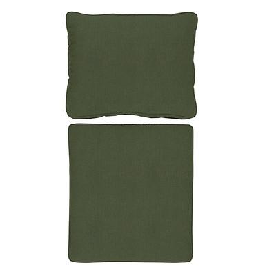 Replacement Seat and Back Cushion Cover with Zipper - 25x47.5 - Box Edge, Canvas Fern - Ballard Designs