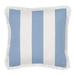 Canopy Stripe Sunbrella Fringed Outdoor Pillow - Fern/White, White, 12" x 20" - Ballard Designs Fern/White - Ballard Designs