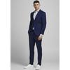 Anzug JACK & JONES "JPRFRANCO Extra schmal, pflegeleicht, stilvoll mit fallendem Revers", Herren, Gr. 54, N-Gr, blau (medieval blau), Web, Obermaterial: 78% Polyester, 17% Viskose, 5% Elasthan, meliert, modisch, slim fit, Anzüge, unifarben, modisch,...