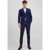 Anzughose JACK & JONES "JPRFRANCO TROUSER NOOS", Herren, Gr. 56, N-Gr, blau (medieval blau), Web, Obermaterial: 78% Polyester, 17% Viskose, 5% Elasthan, meliert, modisch, slim fit, Hosen