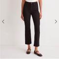 Madewell Jeans | Madewell Kick Out Crop Jeans In Black Rinse Wash Size 28 Petite New With Tags | Color: Black | Size: 28p