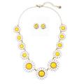 Kate Spade Jewelry | Kate Spade Vintage Garden Daisy Statement Necklace & Earrings Jewelry Set | Color: White/Yellow | Size: Os