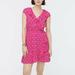 J. Crew Dresses | J. Crew Women Pink Fit & Flare Floral Dress Ruffle Short Sleeve Size 0 | Color: Pink | Size: 0