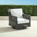 Graham Swivel Lounge Chair with Cushions - Vista Boucle Air Blue - Frontgate