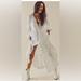 Free People Dresses | Nwot Free People Edie Dress Size Large Color Is Distressed White With Cream | Color: White/Yellow | Size: L