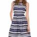 Lilly Pulitzer Dresses | Lilly Pulitzer Eryn Blue White Silk Striped Fit N Flare Dress Nwt - Size 2 | Color: Blue/White | Size: 2