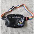 Disney Bags | Disney Parks Fanny Pack Bag Rainbow Collection Mickey Mouse Belt Waist Women Men | Color: Black/Orange | Size: Small