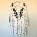 Free People Dresses | Free People Long Sleeve Embroidered Dress Size M | Color: Blue/White | Size: M