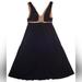 Free People Dresses | Free People Size L Black Velvet Beaded Babydoll Dress | Color: Black | Size: L