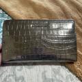Michael Kors Bags | Michael Michael Kors; Metallic Crocodile-Embossed Leather Convertible Handbag | Color: Silver | Size: 10"W X 6.5"H