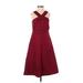 Ann Taylor Casual Dress: Burgundy Dresses - Women's Size 00 Petite