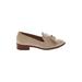 Banana Republic Flats: Loafers Stacked Heel Boho Chic Ivory Print Shoes - Women's Size 7 1/2 - Almond Toe