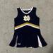 Under Armour Dresses | Notre Dame Toddler Cheerleader Navy Gold White Dress Outfit Size 24 Months | Color: Blue | Size: 24mb