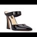 Nine West Shoes | Nine West Tiger Black Patent Leather Mule Heels Size 11 | Color: Black | Size: 11
