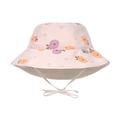 LÄSSIG Baby Kinder Sonnenhut Strandhut Sommerhut Sonnenschutz Kinderhut Babymütze wendbar atmungsaktiv UV-Schutz 80/Sun Protection Bucket Hat Fish light pink, 03-06 Monate, Größe: 43/45