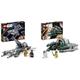 LEGO 75360 Star Wars Yodas Jedi Starfighter, Clone Wars Fahrzeug-Set & 75346 Star Wars Snubfighter der Piraten Set, The Mandalorian Staffel 3