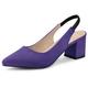 Allegra K Women's Court Shoes Slingback Heels Purple 3.5 UK/Label Size 6 US