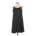 Papaya Casual Dress - Mini Scoop Neck Sleeveless: Black Print Dresses - Women's Size Small