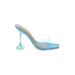 Tony Bianco Heels: Blue Color Block Shoes - Women's Size 6