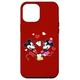 Hülle für iPhone 15 Plus Disney Mickey und Minnie Herzen Valentinstag rot