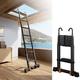 DameCo Telescoping Ladder with Hooks and Stabilizer, 5.5m/5.1m/4.7m/3.9m/3.5m/2.7m Tall Black Aluminum Folding Telescopic Attic Ladder for Household Outdoor Working, Loads 150kg (Size : 4 interesting
