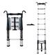 Folding Telescoping Ladder 2m/3.2m/3.6m/4m Extendable Ladders with Hooks, Aluminum Lightweight Telescoping Extension Ladder for Roofing Business, 150kg/330lbs Capacity (Size : 4.4M/14.4ft) interesting