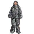 Sleeping Bag Humanoid Sleeping Bag Walking Camping Outdoor Camping Sleeping Bag Clock Night Temporary Rest Body Sleeping Bag (B M)