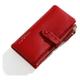 NTIYOU Wallets Wallet Women's Pu Leather Wallet Bifold Long Coins Pocket Folded Zipper Portable Coin Purses Unisex Card Holder Tear-Resistant Durable (Color : Red, Size : 10x19cm)