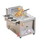 VVHUDA Deep Fat Fryer, Stainless Steel Lpg Fryer, Stainless Steel Fat Fryer with Removable Basket, Freestanding Temperature Control, with Lid small gift
