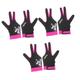 Toddmomy 3 Pairs Pool Gloves Pool Cue Accessories Cue Stick Gloves Pool Hand Chalk Billiards Cue Stick Billiard Cue Snooker Glove Table Game Accessories Elastic Polyester Snooker Cue