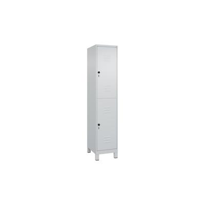 C+P Spind Classic PLUS, Füßen, 2 Abteile, HxBxT 195x40x50cm, Sicherheitsdrehriegel, Anthrazit von PROREGAL Image