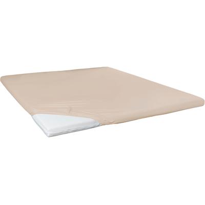 Spannbettlaken PRIMERA "Elasthan-Feinjersey Topper", beige (düne), B:90-120cm L:200-220cm, Jersey-Elasthan, Obermaterial: 95% Baumwolle, 5% Elasthan, Laken, Aus 95% gekämmter Baumwolle und 5% Elastan Image